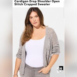 Torrid NWT size 5 (28) gray cardigan